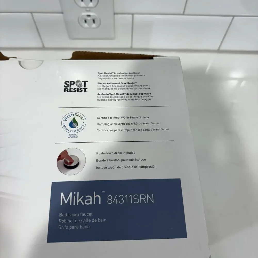 Moen Mikah 84312SRN Brushed Nickel High Arc 2 Handle Widespread Bathroom Faucet